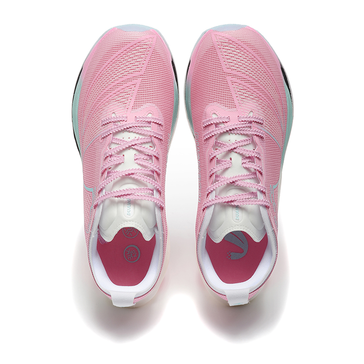 DUANGOU Running Shoes Unisex Low Top White Pink/Glow In The Dark