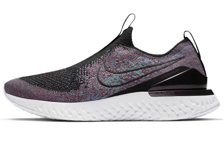 Nike Epic Phantom React Flyknit Black University Red Hyper Jade Women's