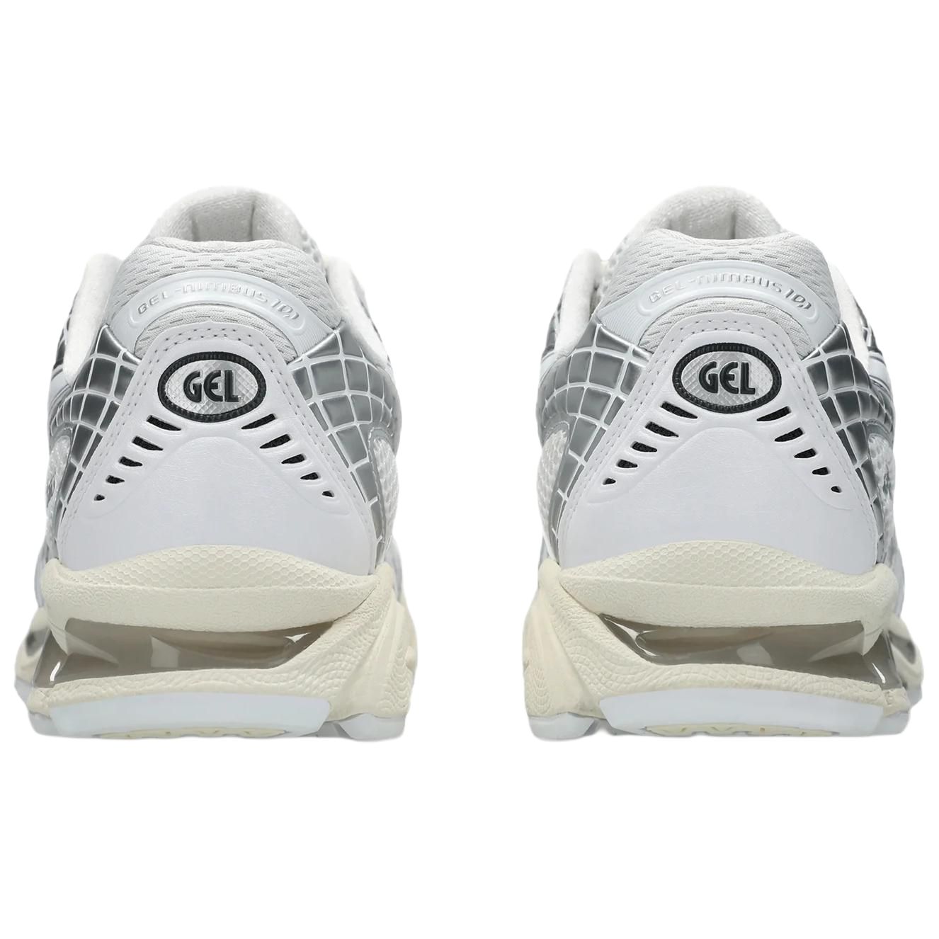 ASICS GEL Nimbus 10.1 Abrasion Resistant Low top Casual Running Shoes Unisex White Silver