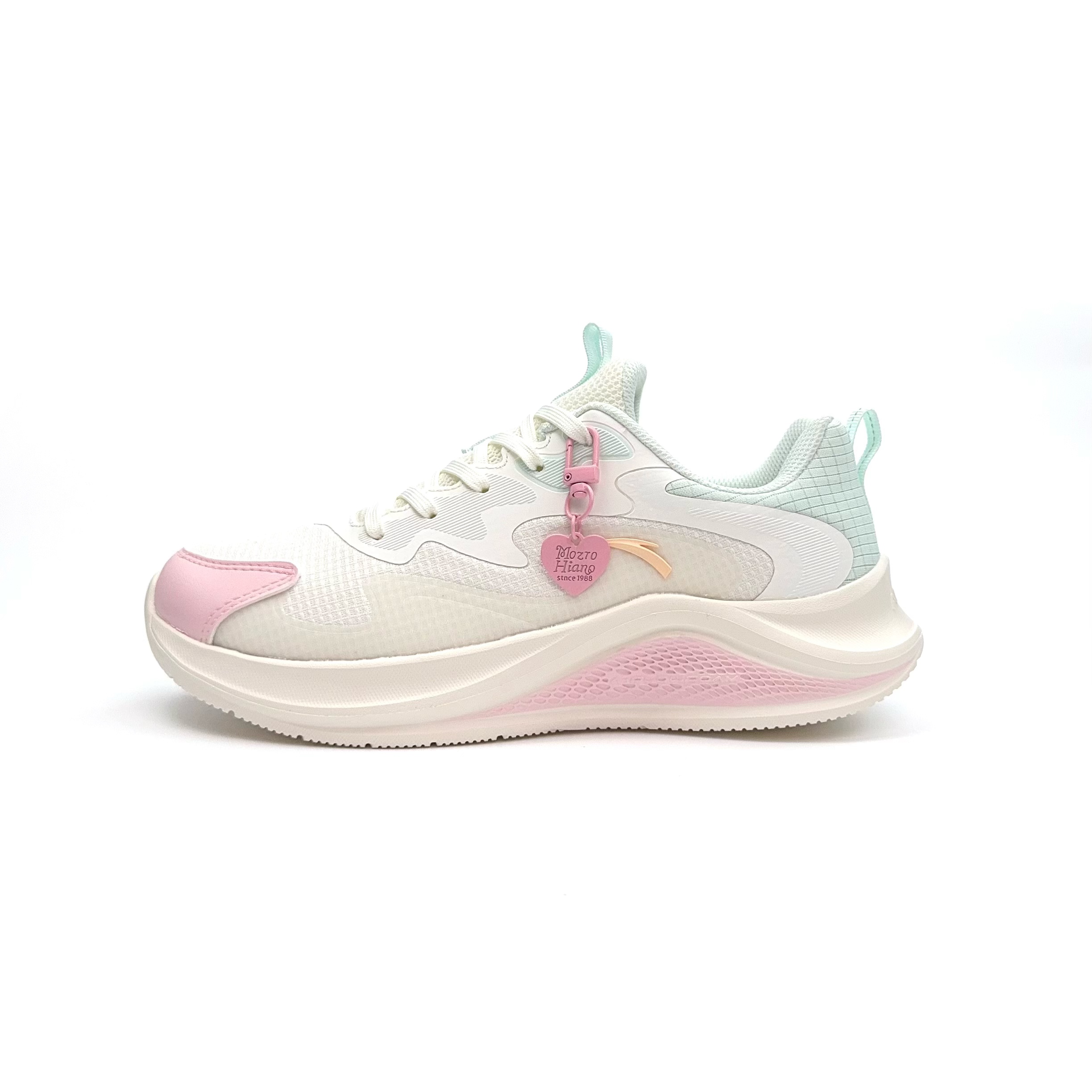 Anta Walk Cushioned Slip-Resistant Abrasion-Resistant Low-Top Casual Training Sprint Running Shoes Women’s White Pink