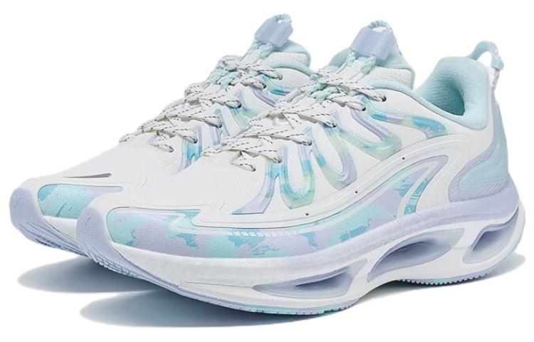 XTEP Wind & Fire 26th Generation Running Shoes Women’s Low Top Sail White/Light Dusk Blue/Purple