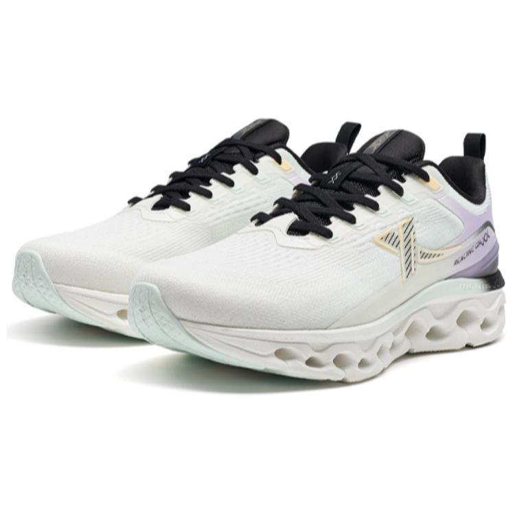 XTEP Fabric Slip Resistant Abrasion Resistant Low top Casual Running Shoes Women’s White Purple