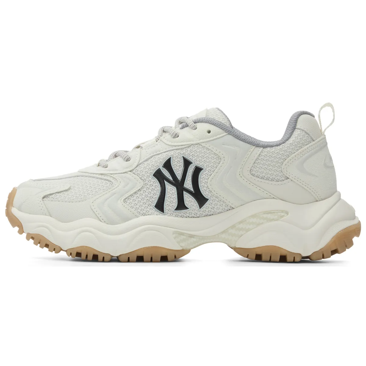 MLB New York Yankees Textile, Synthetic Leather Breathable Lightweight Height Increasing Low top Chunky Sneakers Unisex