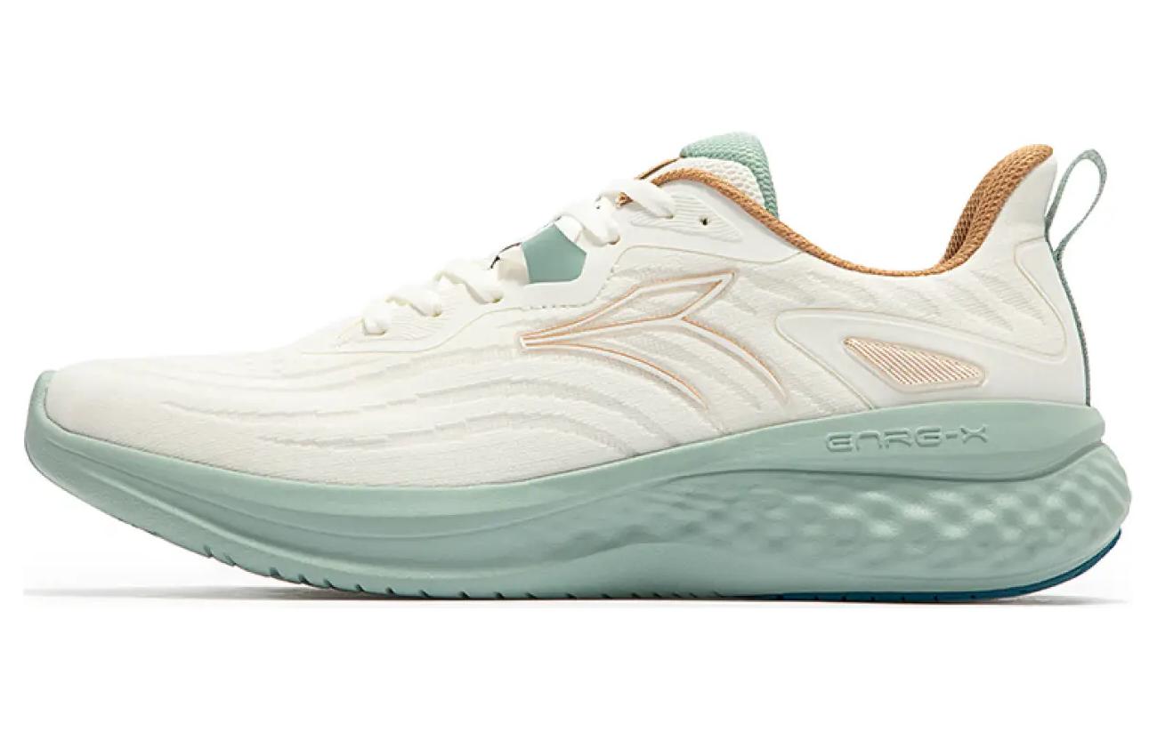 361° E Resilient TR Cushioning Abrasion Resistant Cushioning, Wear Resistant Low top Running Shoes Men’s White Green