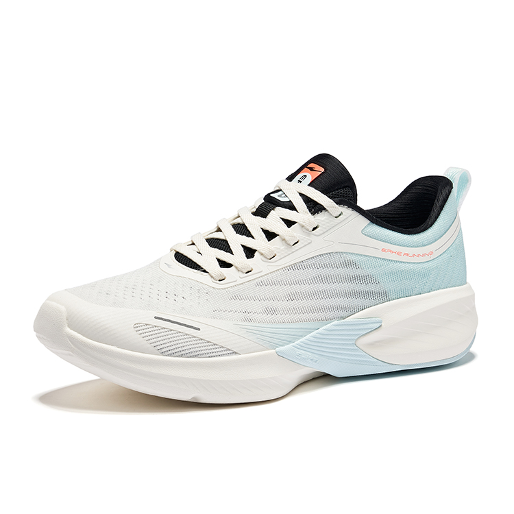 Erke Fabric Cushioning Breathable Low top City Commuting Running Shoes Men’s Microcrystal White Tranquil Blue