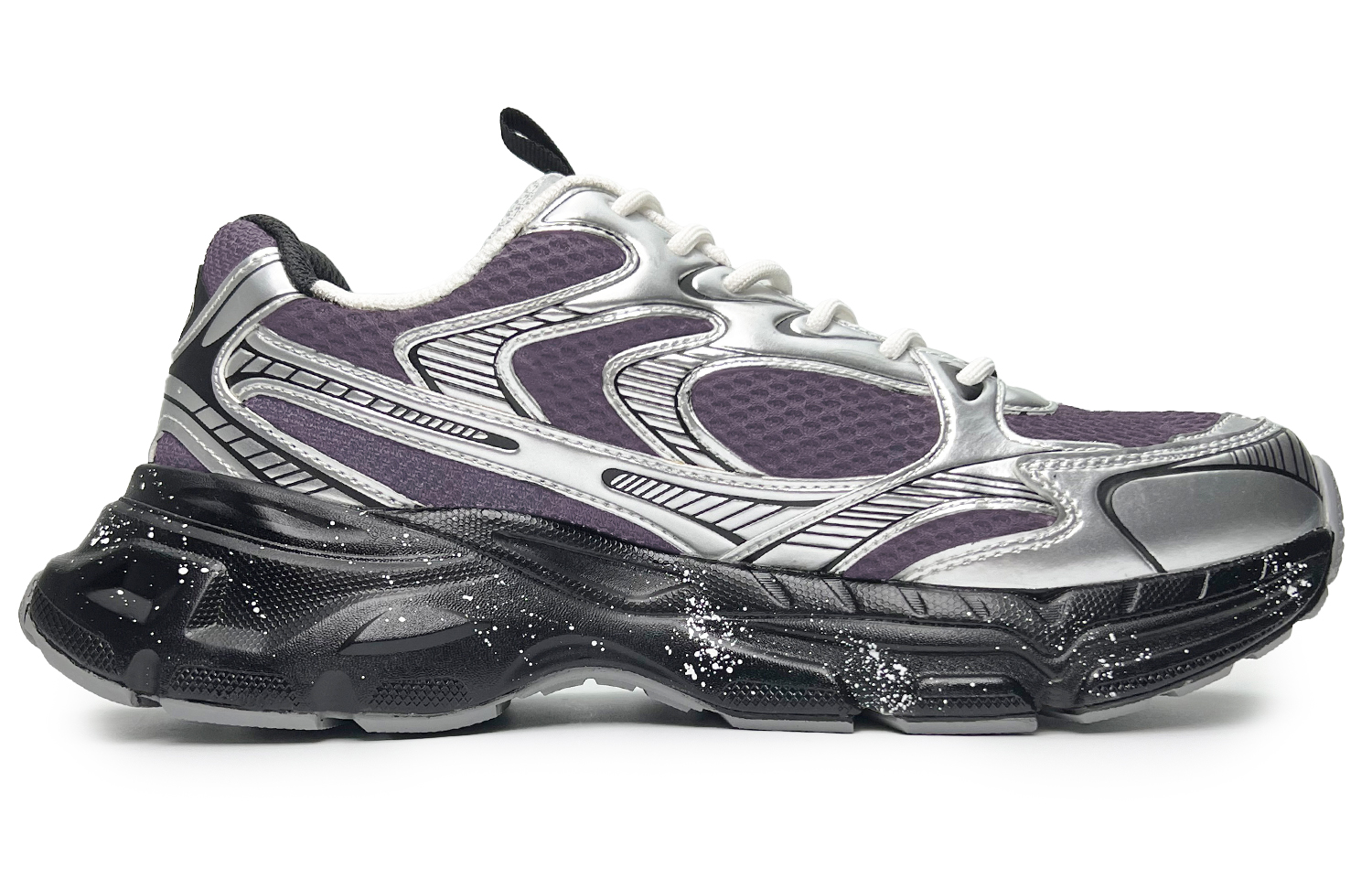 Kappa Cushioning Abrasion Resistant Breathable Low top Running Shoes Unisex Black Purple