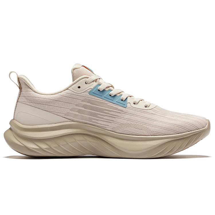 Erke Cushioning Rebound Lightweight Breathable Low top Running Shoes Men’s Eggnog Gray Nordic Blue