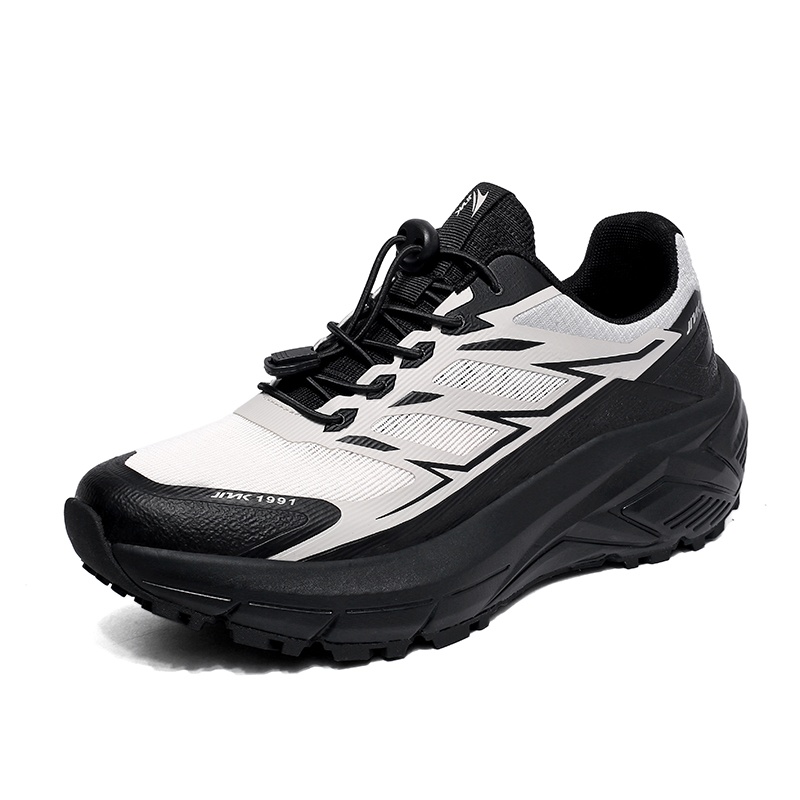 JINLAIKE Cushioning Abrasion Resistant Breathable Low top Outdoor Shoes Unisex Gray Black