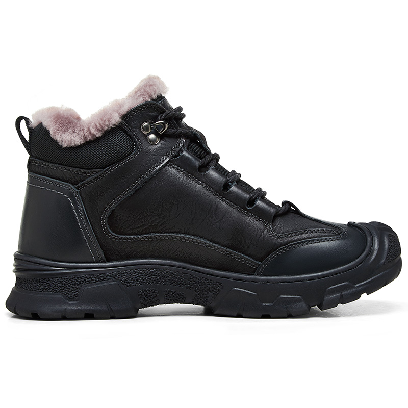 CAMEL Wool Fleece Lined Thermal, Mountaineering Hiking High top Outdoor Shoes Men’s