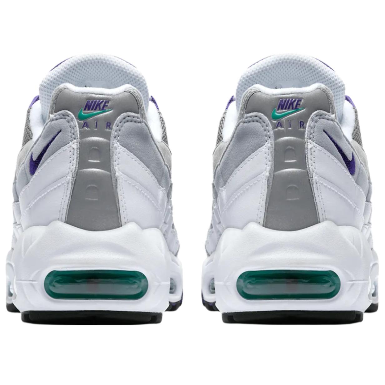Nike Air Max 95 Abrasion Resistant Low top Casual Running Shoes Women’s White Purple