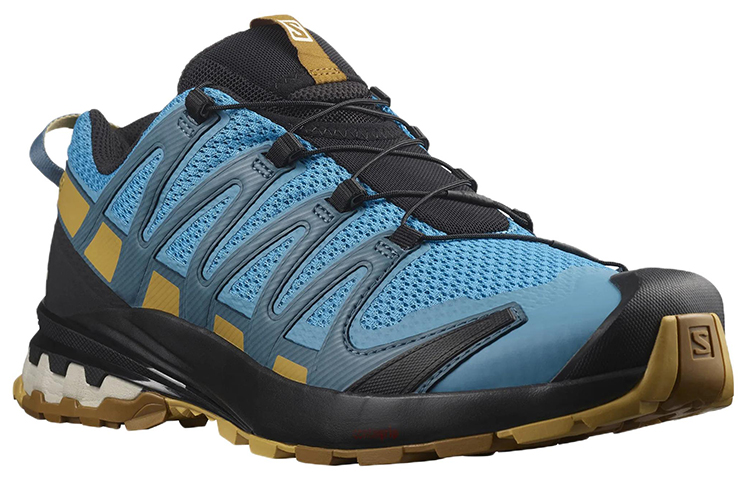 SALOMON XA Pro 3D V8 Mesh, Textile, Leather Abrasion Resistant Low top Running Shoes Men’s Blue Black