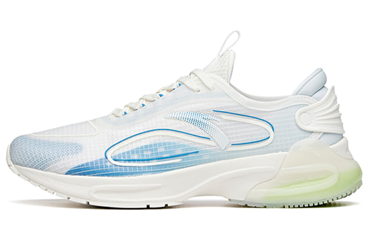 Anta Tron 1.0 Cushioning Slip Resistant Abrasion Resistant Breathable Low top Running Shoes Men's White Blue Gray