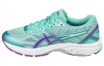 Asics GT 1000 5 Sports Textile, Synthetic Leather Low top Running Shoes Women's Green Purple