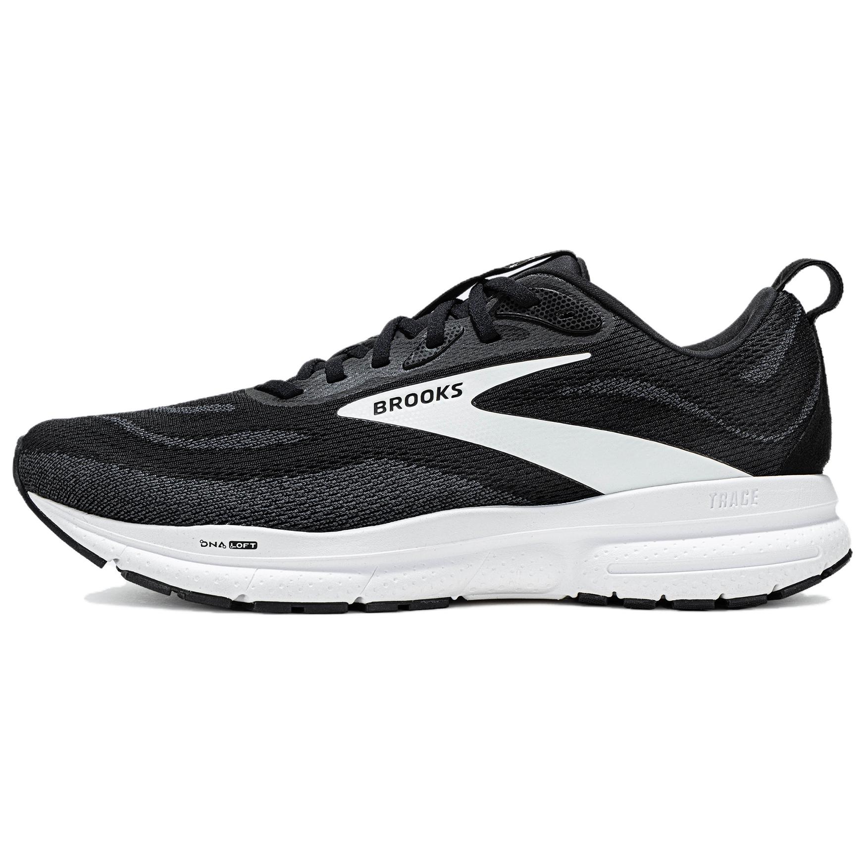Brooks Slip Resistant Abrasion Resistant Low top Running Shoes Men’s Black Gray White