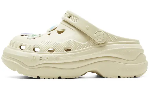 PEAK Taichi EVA Clogs Women's White Coffee Brown
