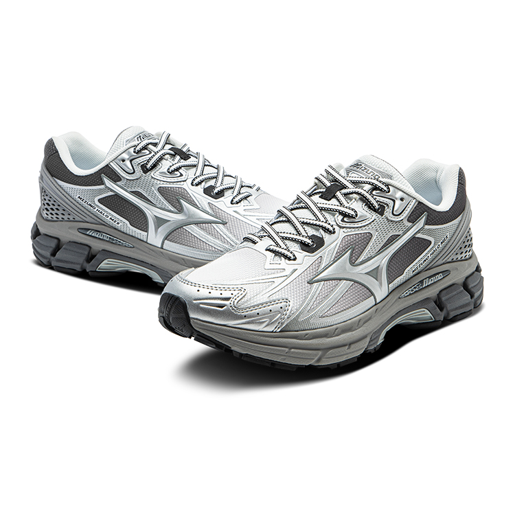 Mizuno Halo Mi Cushioning Slip Resistant Low top Running Shoes Unisex White Gray