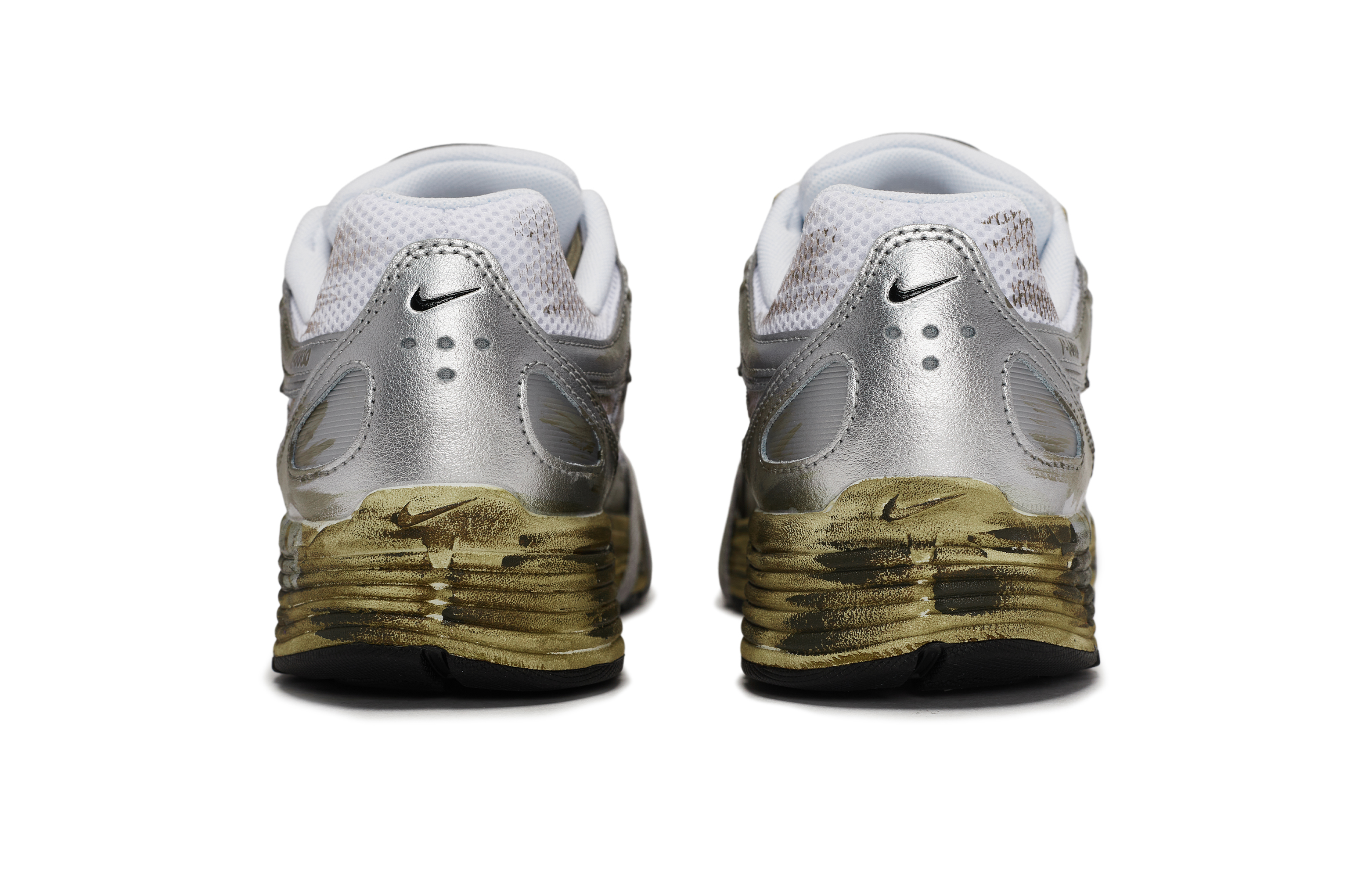 Nike P 6000 Slip Resistant Abrasion Resistant Low top Running Shoes Unisex Gray Silver Brown