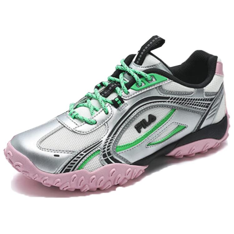 FILA Pebble Cushioning Abrasion Resistant Low top Running Shoes Women’s Silver Pink