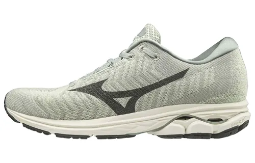 Mizuno Wave Rider Waveknit 3 Leather Slip Resistant Abrasion Resistant Low top Running Shoes Men's Light Green Gray