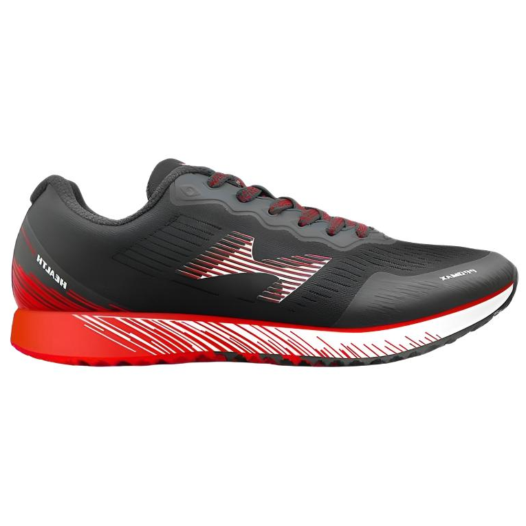 HEALTH Cushioning Breathable Low top Running Shoes Unisex Black Red