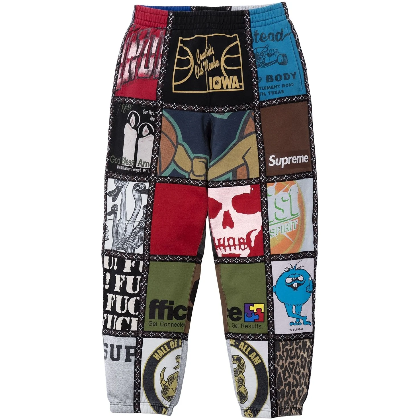 Штаны Supreme × Number(N)ine Patchwork (разноцветные)