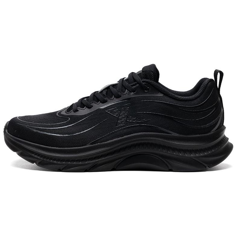 XTEP Breathable Mesh Cushioning Slip Resistant Low top Casual Running Shoes Men’s Black