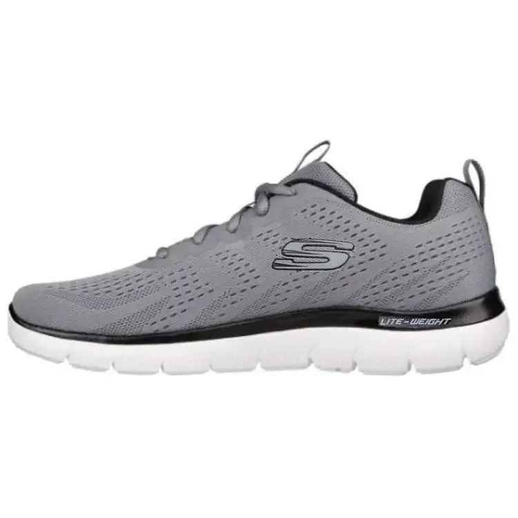 Skechers Summits Cushioning Abrasion Resistant Breathable Low top Running Shoes Men's Gray