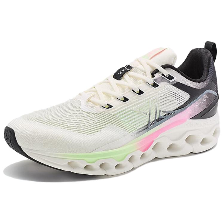 XTEP Abrasion Resistant Slip Resistant Low top Running Shoes Women’s Beige Black Green