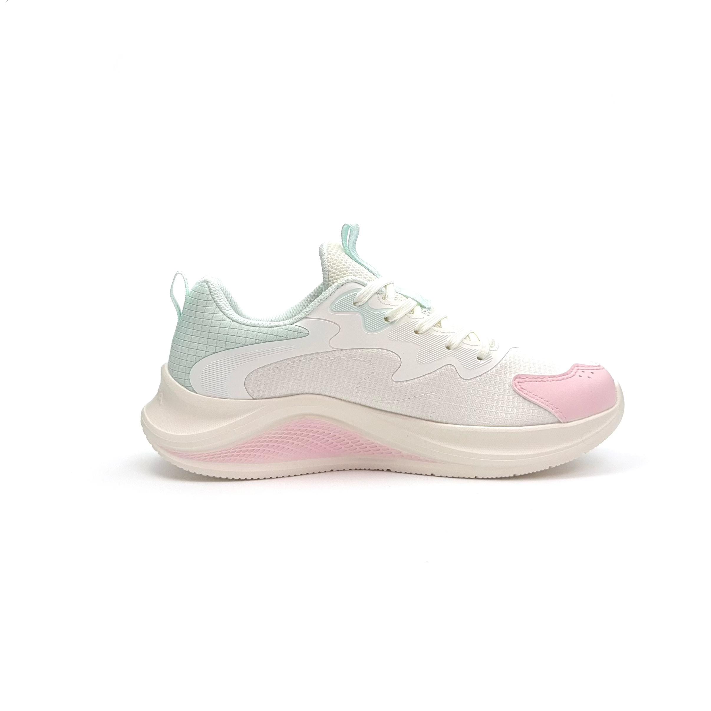 Anta Walk Cushioned Slip-Resistant Abrasion-Resistant Low-Top Casual Training Sprint Running Shoes Women’s White Pink
