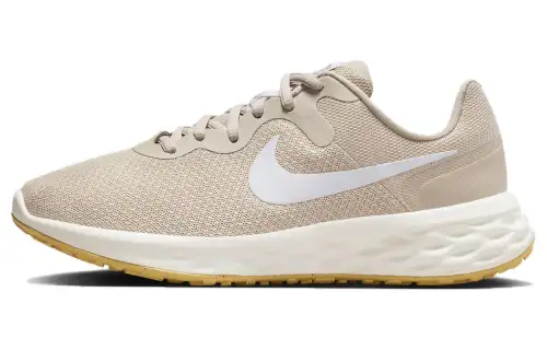 Nike REVOLUTION 6 Cushioning Abrasion Resistant Cushioning, Wear Resistant Low top Running Shoes Women's Ecru
