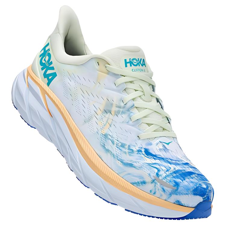 HOKA ONE ONE Clifton 8 Wide ‘White Blue’