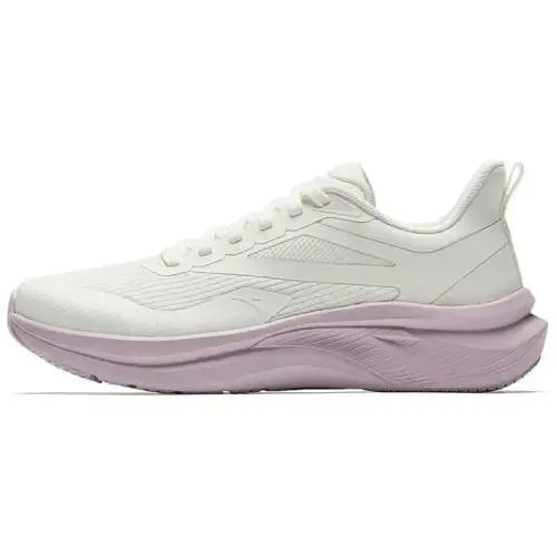 Anta Light Cloud Breathable Lightweight Breathable And Lightweight Low top Casual Running Shoes Women's White Purple