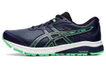 Asics GT 1000 Leather Trendy Synthetic Leather Low top Running Shoes Men's Green Blue 2E Width