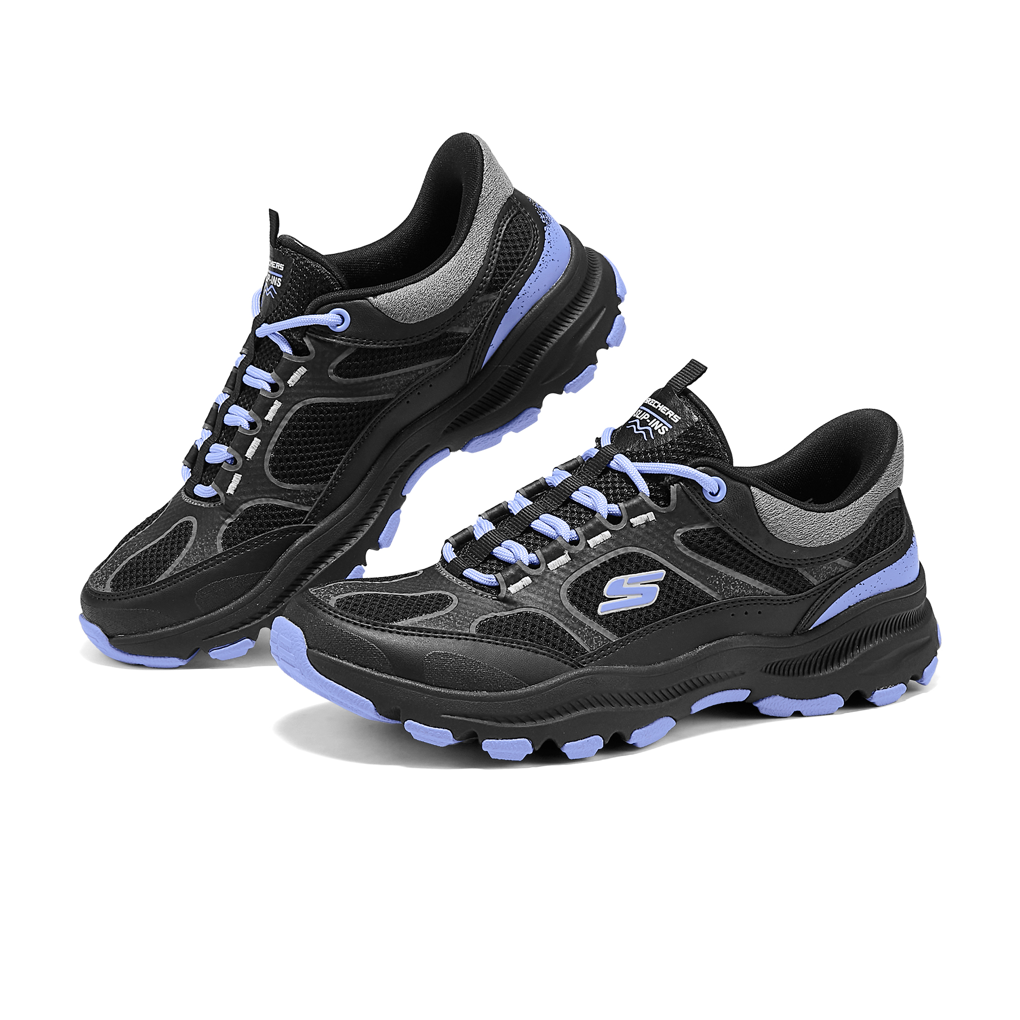 Skechers Abrasion Resistant Low top Casual Shoes Women’s Black Blue