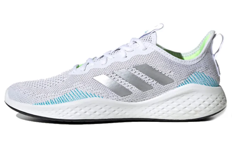 Adidas Fluidflow 1.0 Fabric Cushioning Low top Running Shoes Men's White Gray Blue