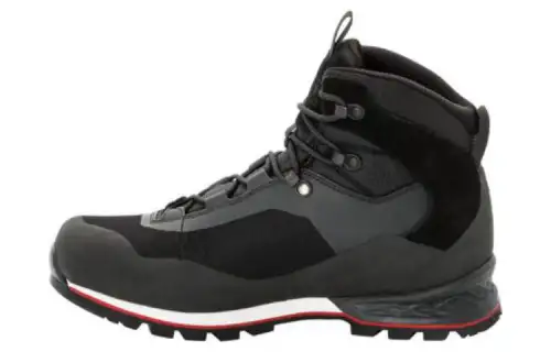 Jack Wolfskin Leather Slip Resistant Abrasion Resistant High top Outdoor Shoes Men's Black