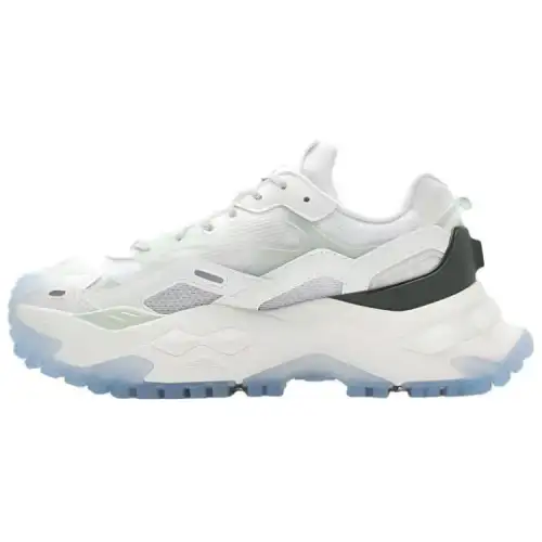 FILA FUSION Bianco Textile, Synthetic Leather Low top Chunky Sneakers Women's White Green