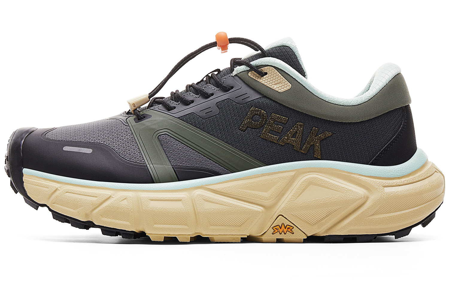 PEAK Running Shoes Men’s Low Top Deep Moss Green/Magnet Gray