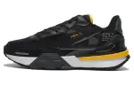 FILA Comfortable Abrasion Resistant Breathable Low top Running Shoes Men's Black Yellow