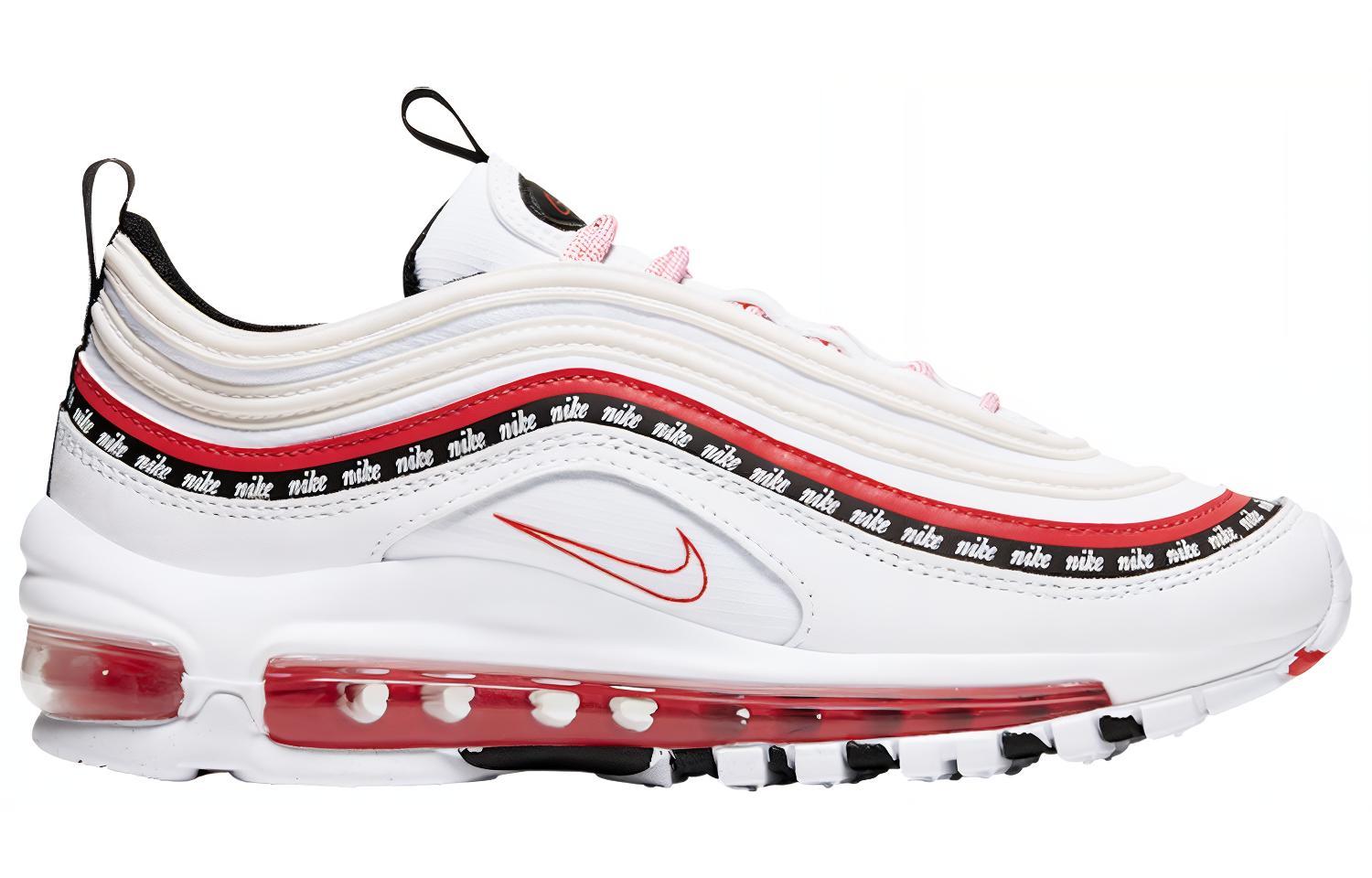 Женские кроссовки Nike Air Max 97 (бело-красно-черные) — Белыйкрасныйчёрный — фото 2