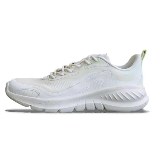 Li Ning Slip Resistant Abrasion Resistant Low top Running Shoes Women's White Green
