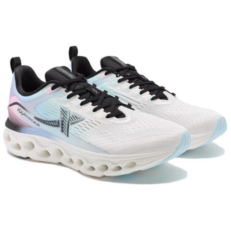XTEP Fabric Abrasion Resistant Low top Running Shoes Women’s White Blue Pink