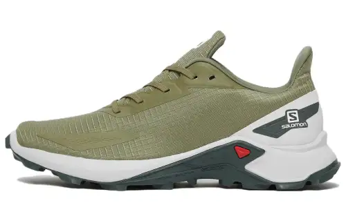 SALOMON Outdoor Shoes Men's Low Top Olive Green