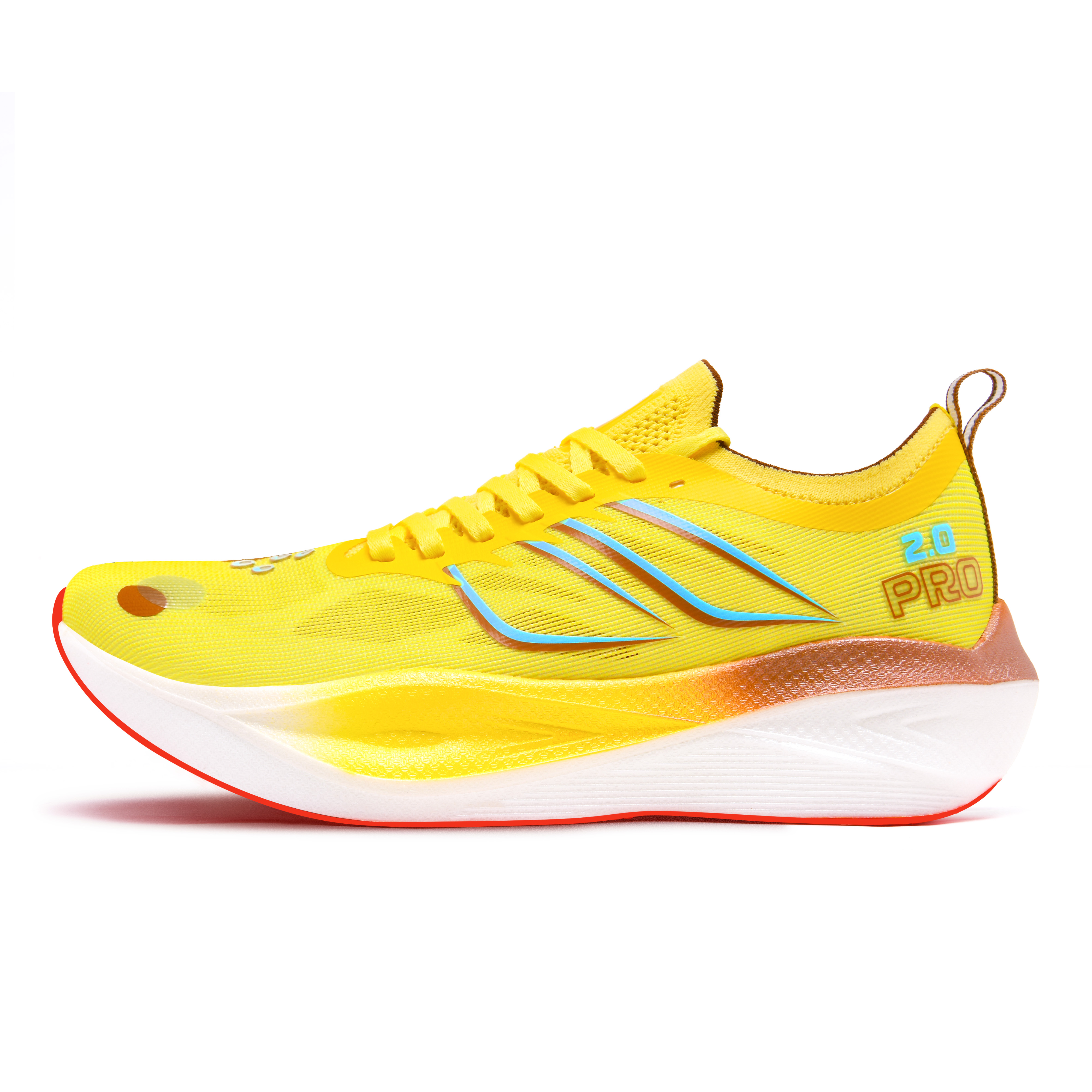 DUANGOU Cushioning Slip Resistant Abrasion Resistant Breathable Low top Running Shoes Unisex Yellow