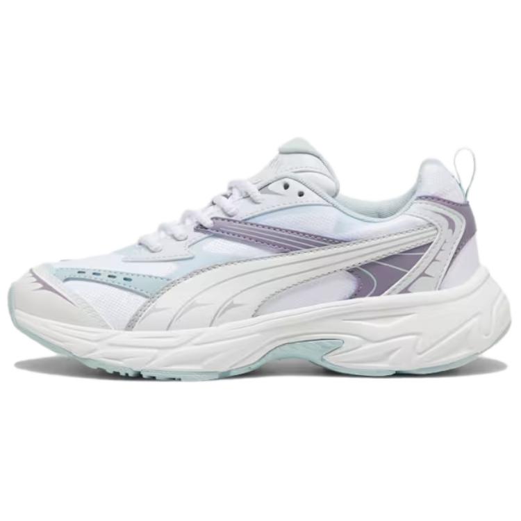 PUMA Morphic Slip Resistant Abrasion Resistant Low top Casual Running Shoes Women's White Blue
