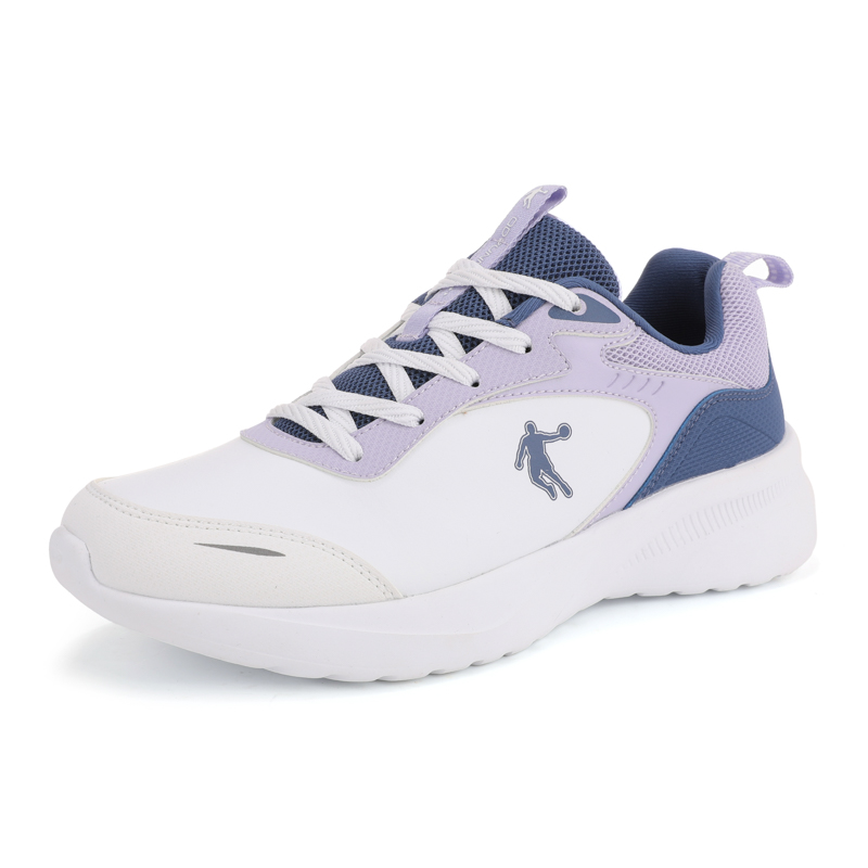 QIAODAN Cushioning Slip Resistant Abrasion Resistant Low top Running Shoes Women’s White Purple