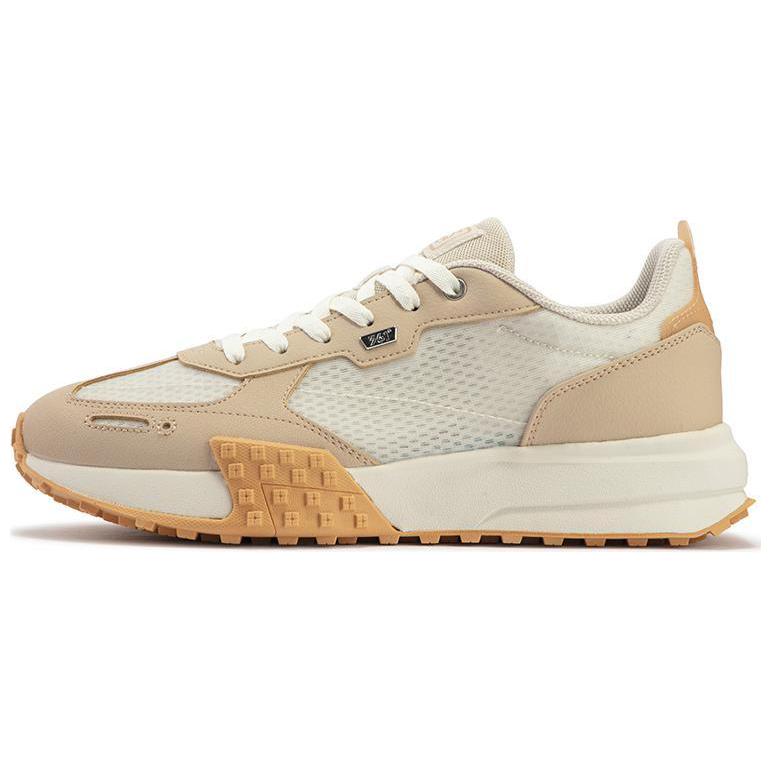 361° Mesh, Synthetic Leather Cushioning Slip Resistant Low top Running Shoes Men’s Beige Yellow