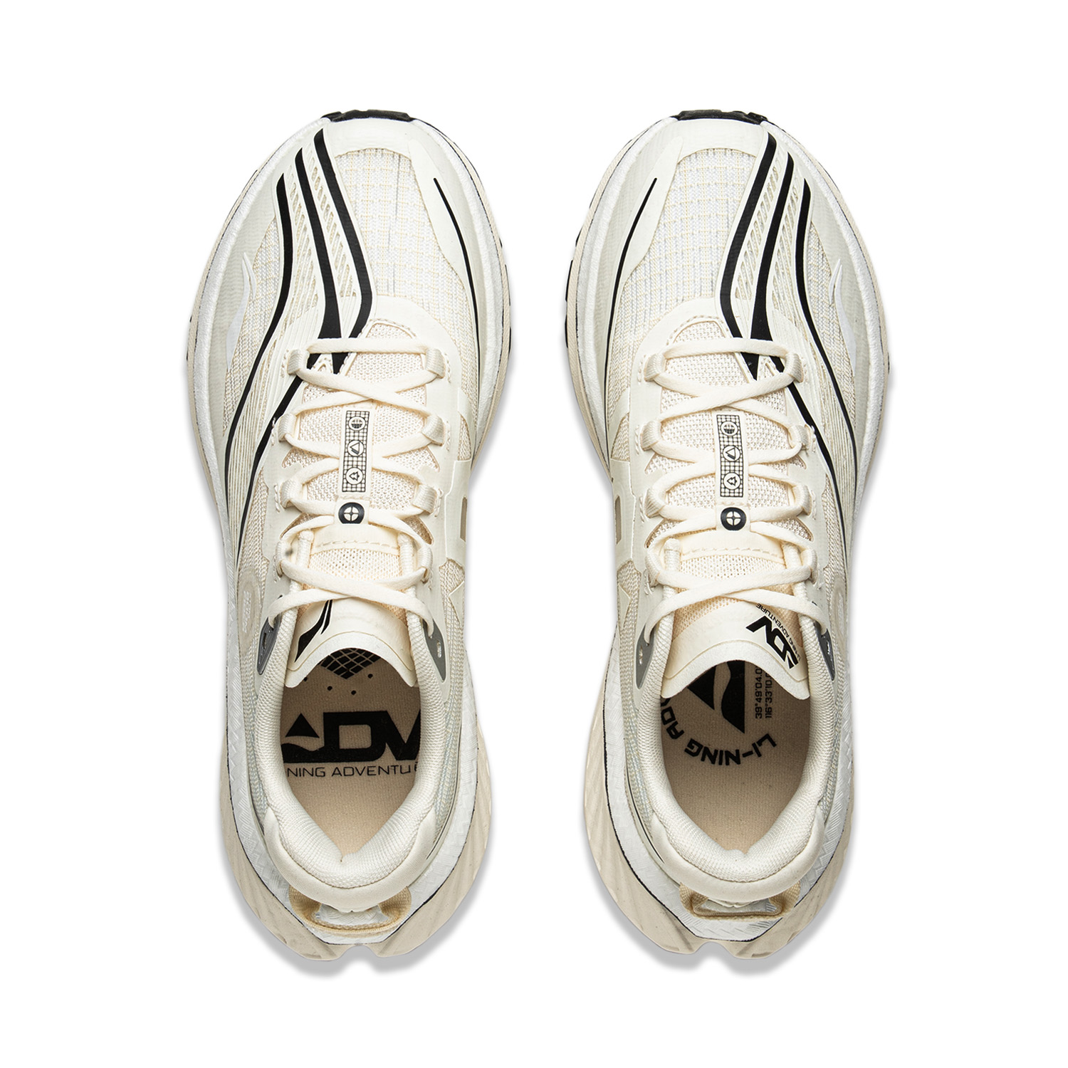 Li Ning De Lu V2 Slip Resistant, Abrasion Resistant, Rebound Low top Trail Running Shoes Women’s White Beige