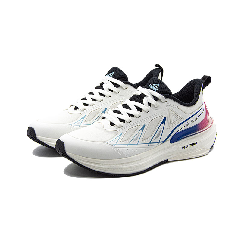 PEAK Taichi 6.0pro Cushioning Lightweight Abrasion Resistant Low top Casual Running Shoes Men’s White Blue
