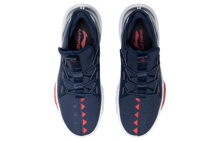 Li Ning Abrasion Resistant Breathable Abrasion Resistant Breathable Low top Running Shoes Men’s Blue